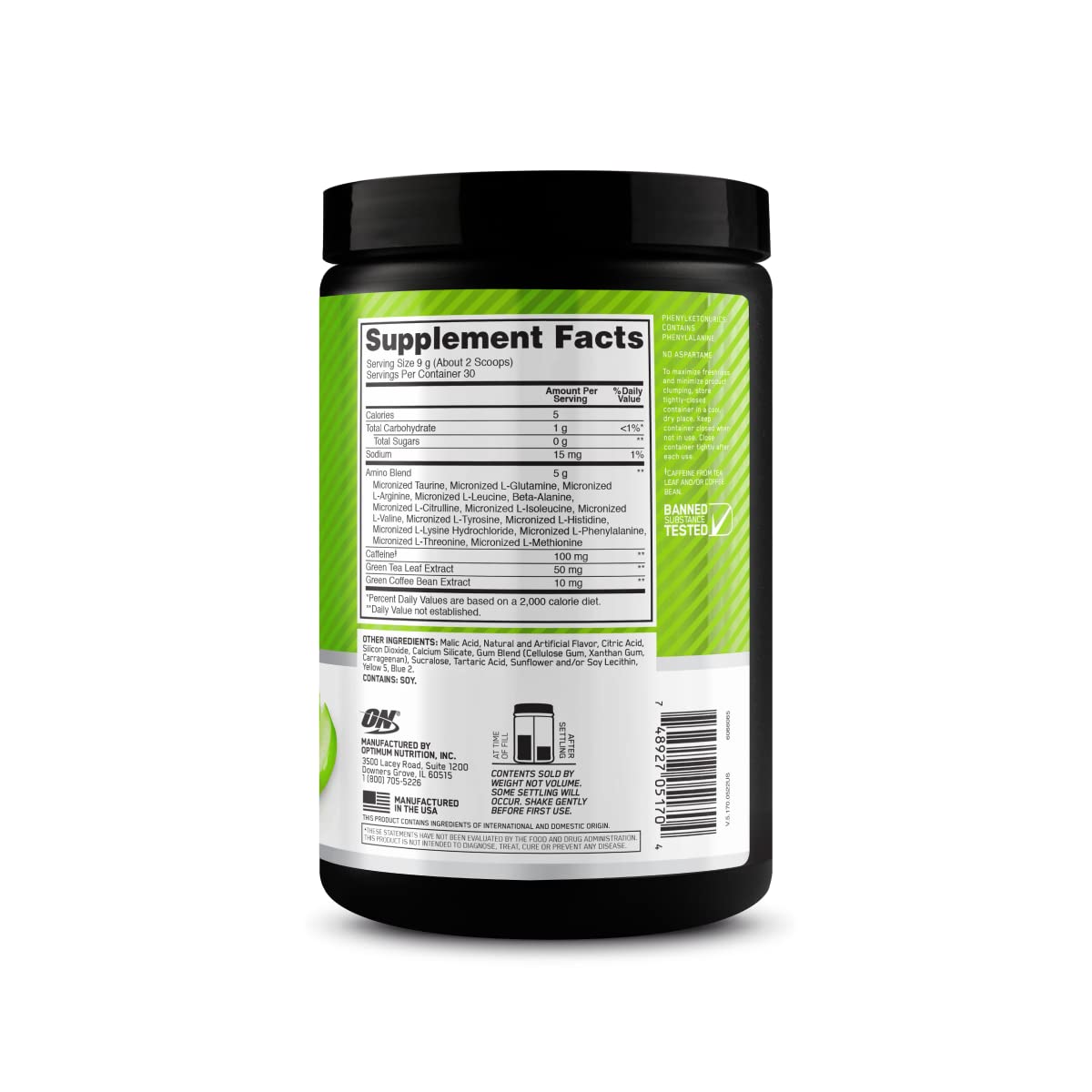 Optimum Nutrition Amino Energy packaging may vary across variations