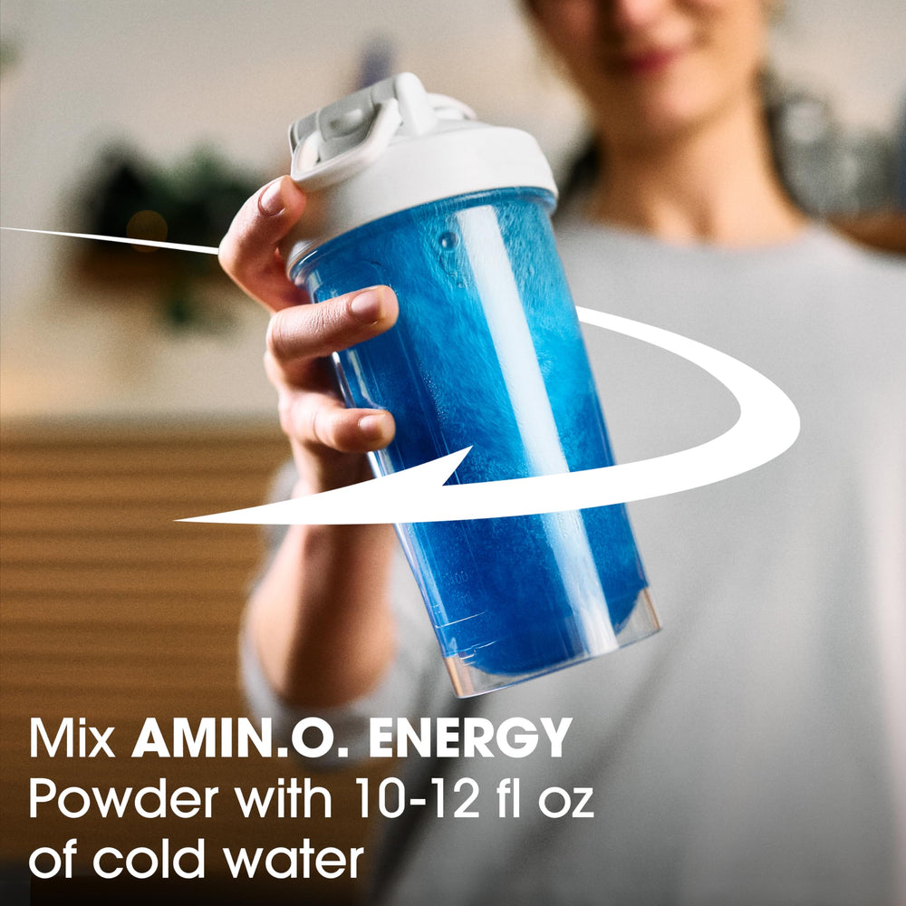 Powder being measured for convenient on-the-go use
