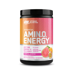 Optimum Nutrition Amino Energy Tropical Sunrise tub showing a versatile pre-workout option.