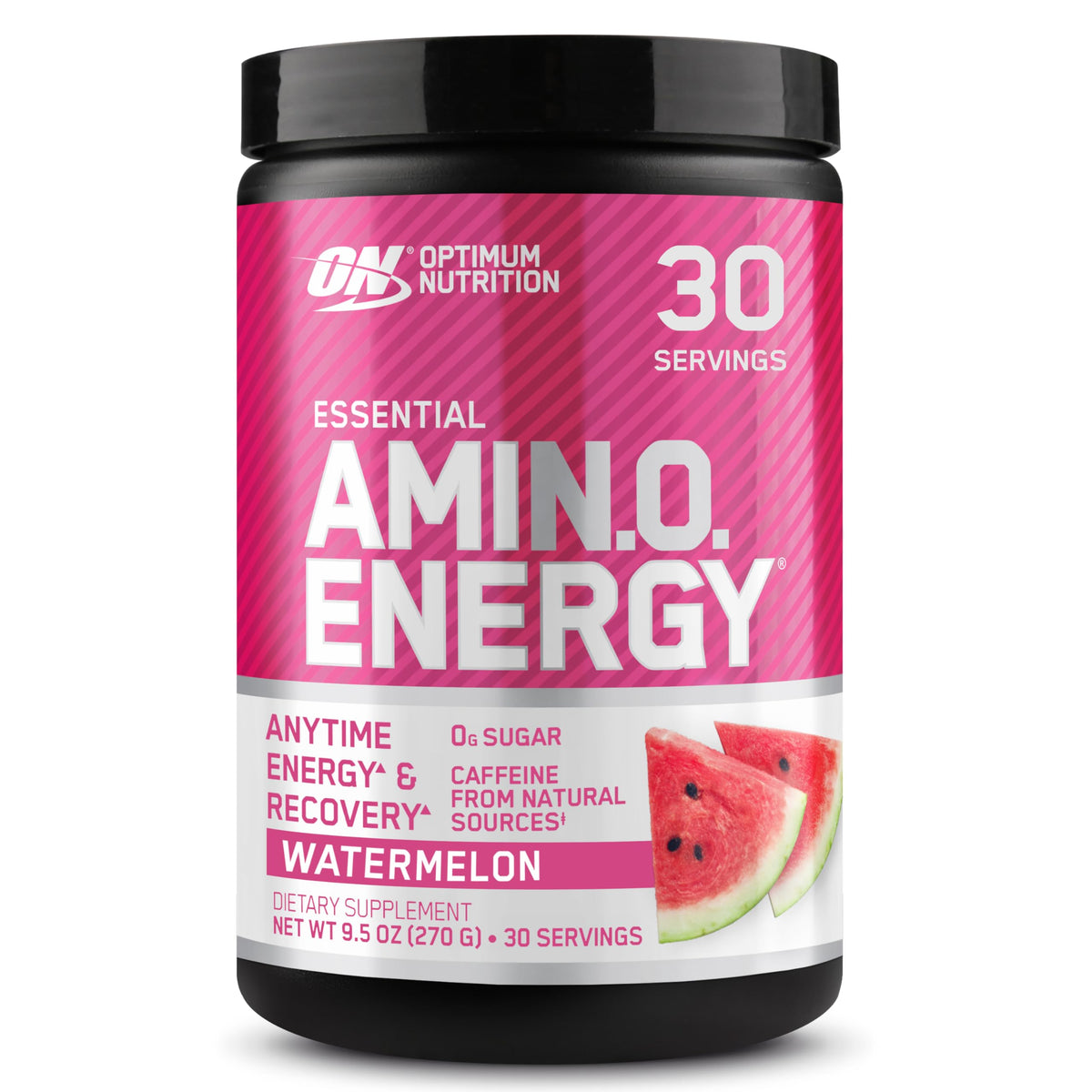 Optimum Nutrition Amino Energy Watermelon bottle pour for a quick energy boost