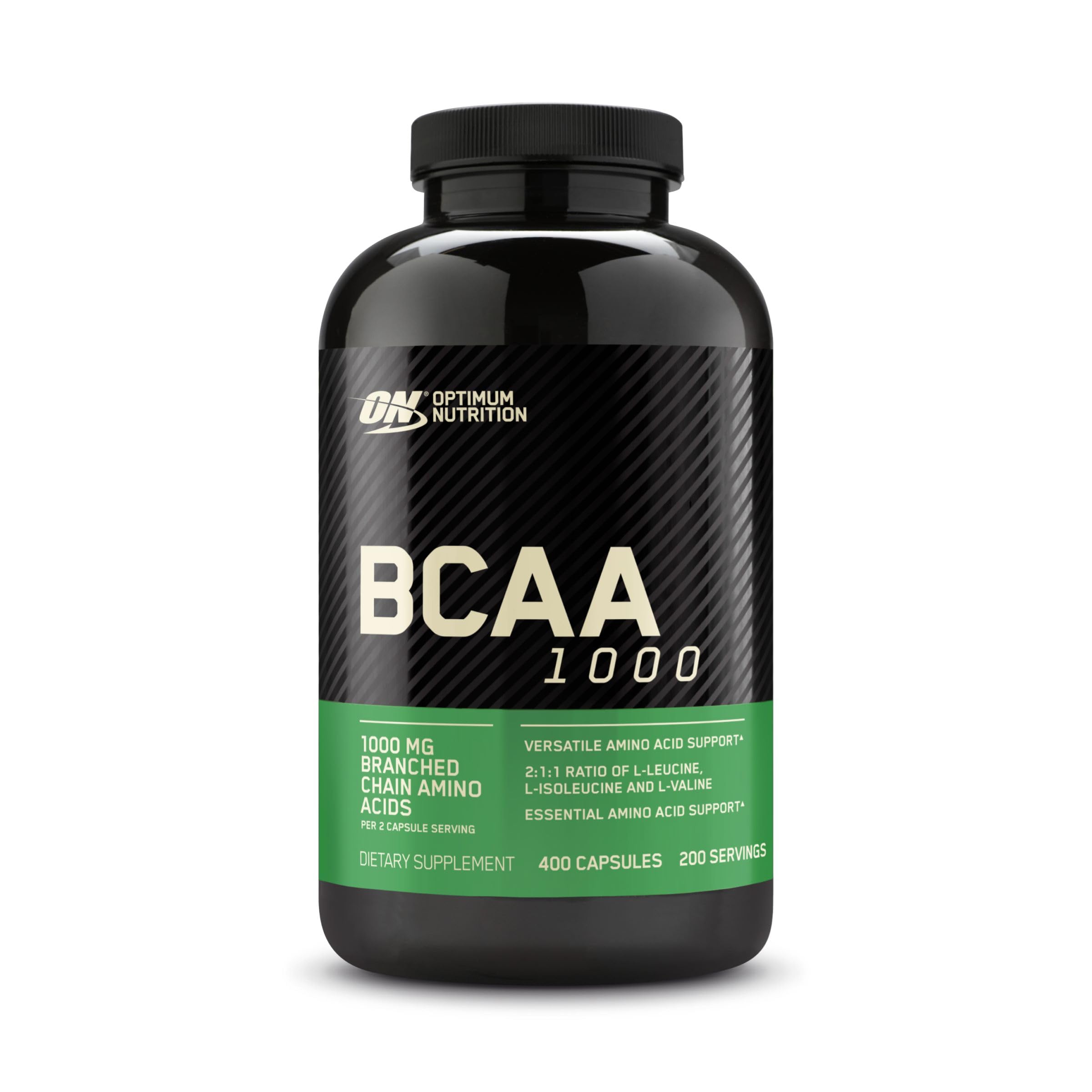 Optimum Nutrition BCAA 1000 capsules bottle for recovery support