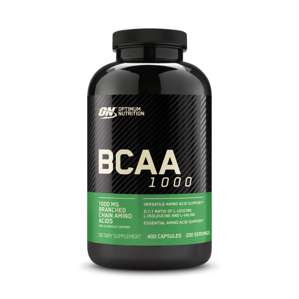 Optimum Nutrition BCAA 1000 capsules bottle for recovery support