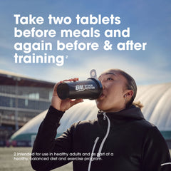 Morning use: Optimum Nutrition BCAA 1000 capsules before training