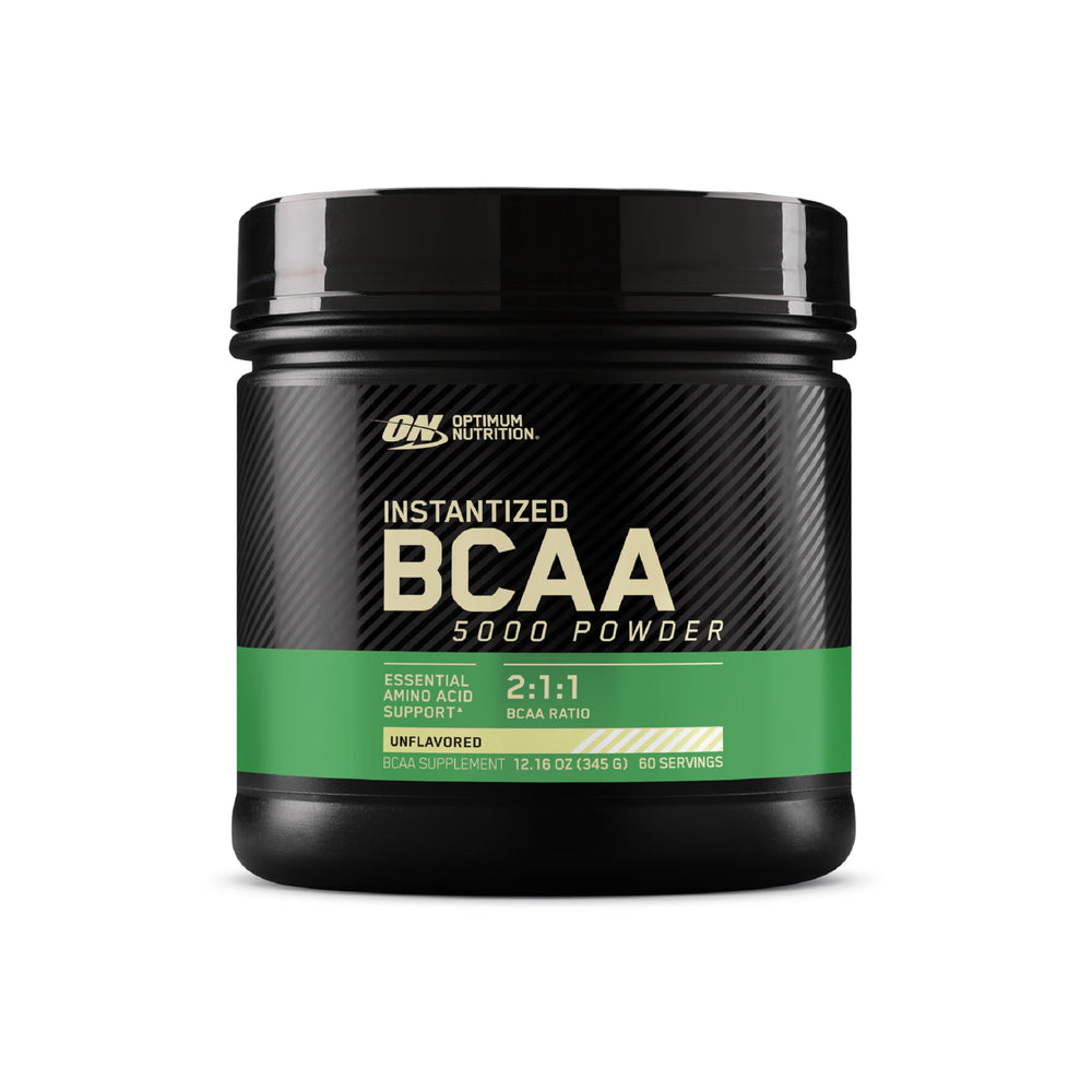 Optimum Nutrition BCAA 5000 powder unflavored ready for easy mixing in water.
