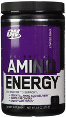 Optimum Nutrition Essential Amino Energy Concord Grape tub front for energized workouts