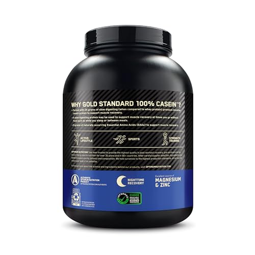 Nighttime routine imagery for Optimum Nutrition Gold Standard Casein