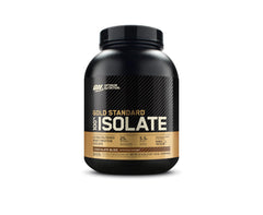 Optimum Nutrition Gold Standard Isolate Chocolate Bliss tub showcasing premium whey protein for post-workout support.