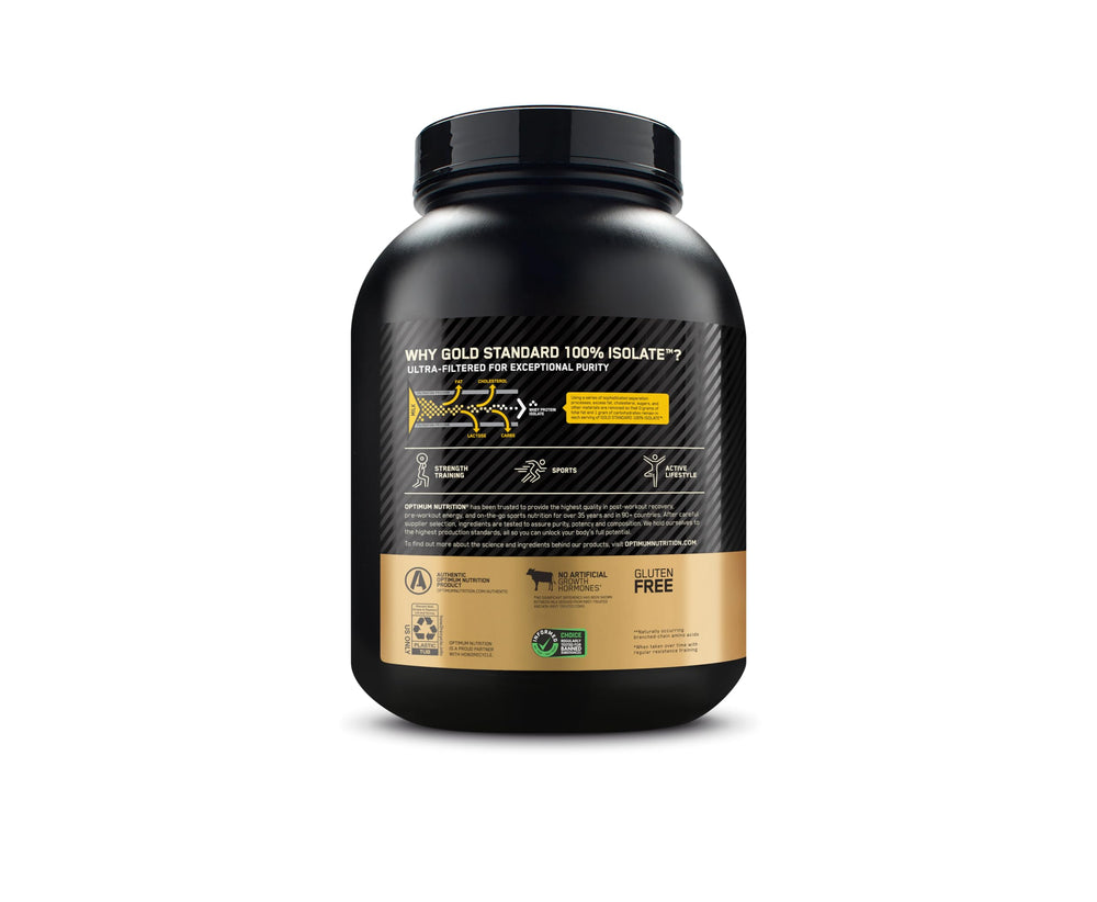 Packaging variation for Gold Standard Isolate may occur between batches.