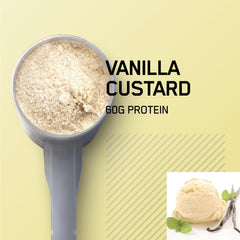 Optimum Nutrition Gold Standard Pro Gainer protein powder scoop shows measurement for consistent calories