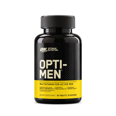 Optimum Nutrition Opti-Men 90 tablets bottle front view for daily vitality.