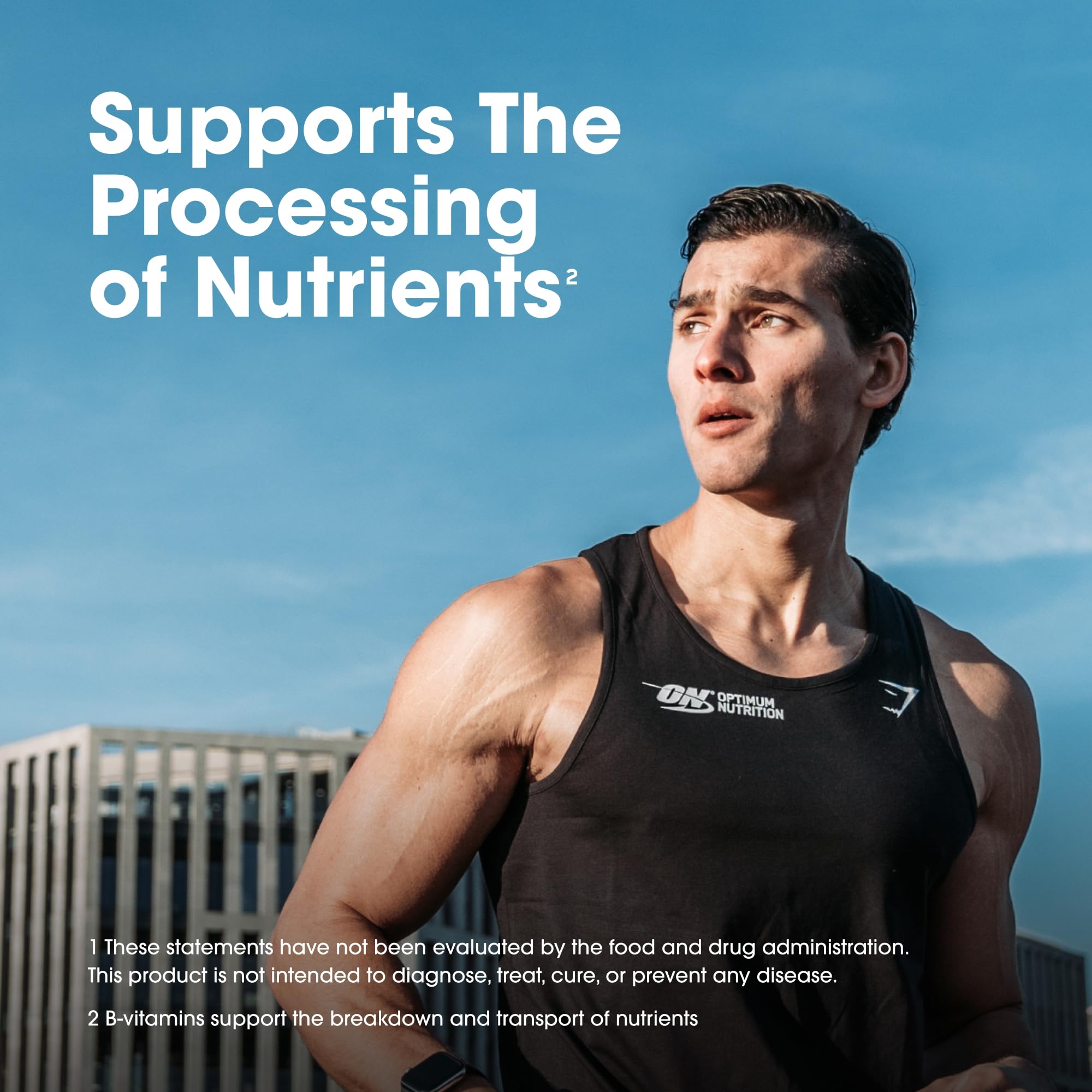 Optimum Nutrition Opti-Men close-up emphasizes amino acids for recovery.