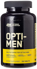 Opti-Men bottle front showing branding for daily nutrient support.