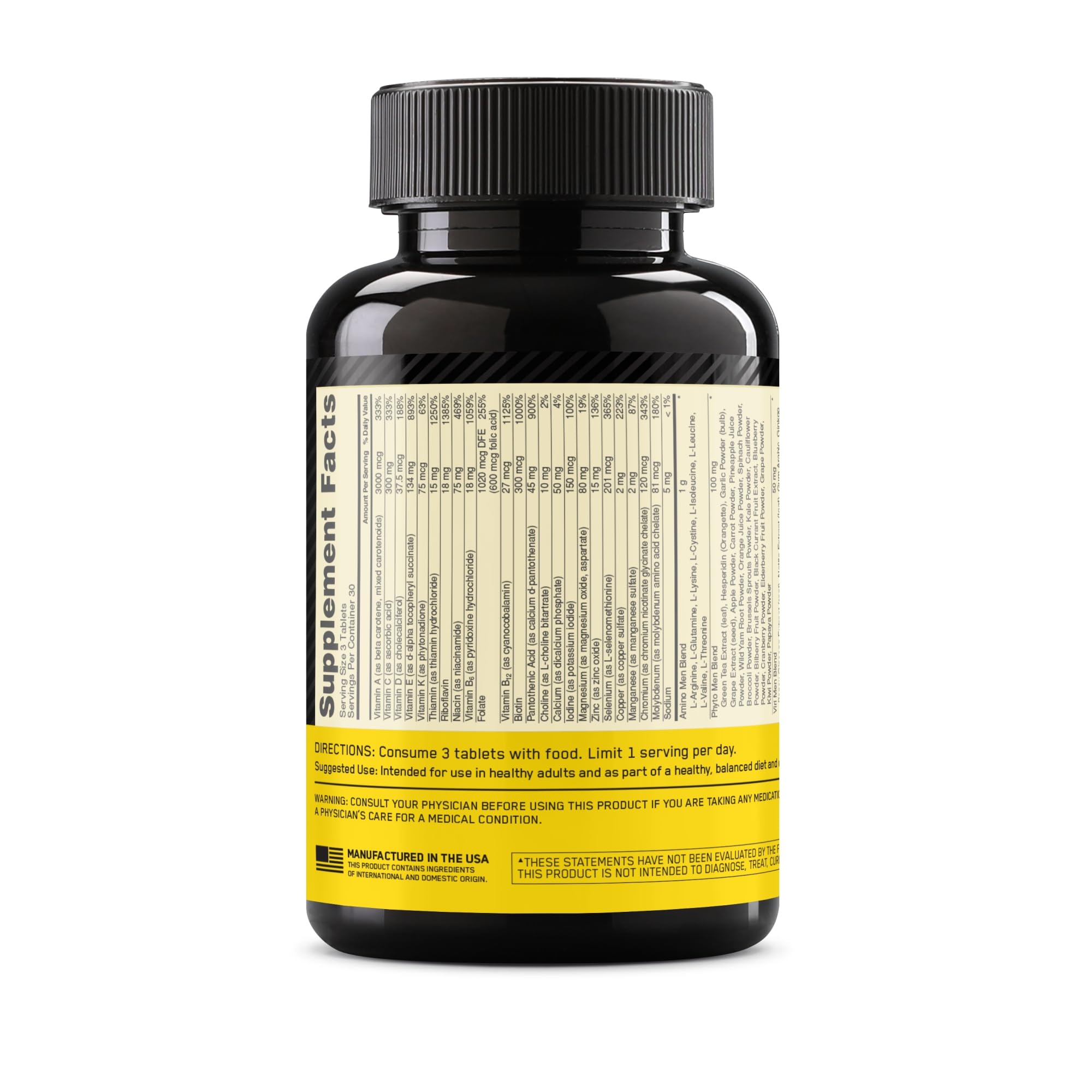 Optimum Nutrition Opti-Men bottle photographed with gym gear for active lifestyle.
