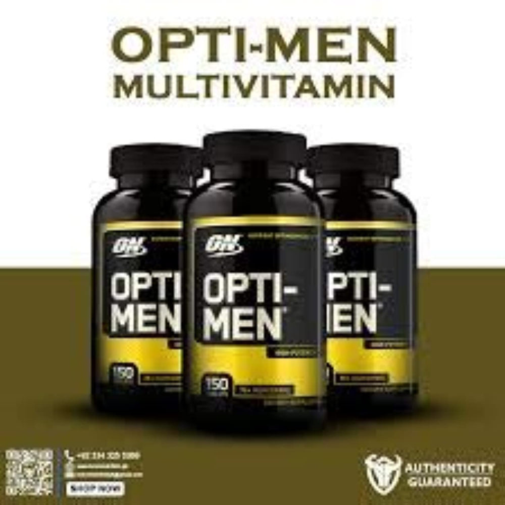 Opti-Men daily dosing visual with morning, noon, and evening meals.