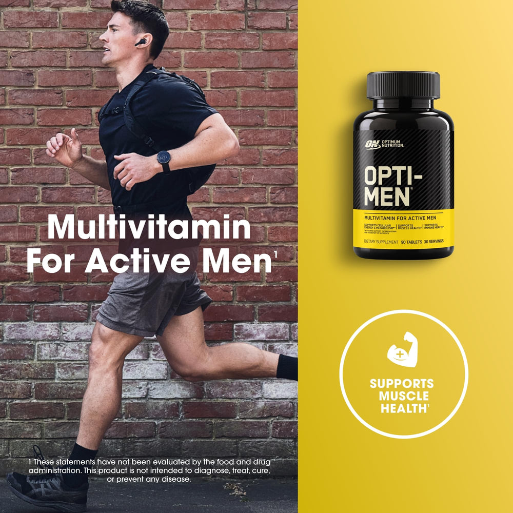 Optimum Nutrition Opti-Men daily packaging ready for a consistent morning routine.