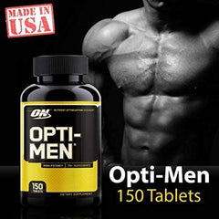 Close-up of Opti-Men tablets highlighting easy-to-swallow form.
