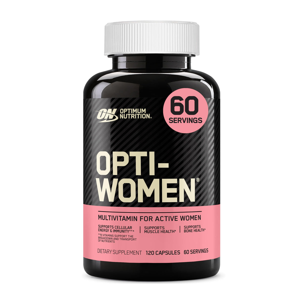 Optimum Nutrition Opti-Women bottle on kitchen counter for daily immune support