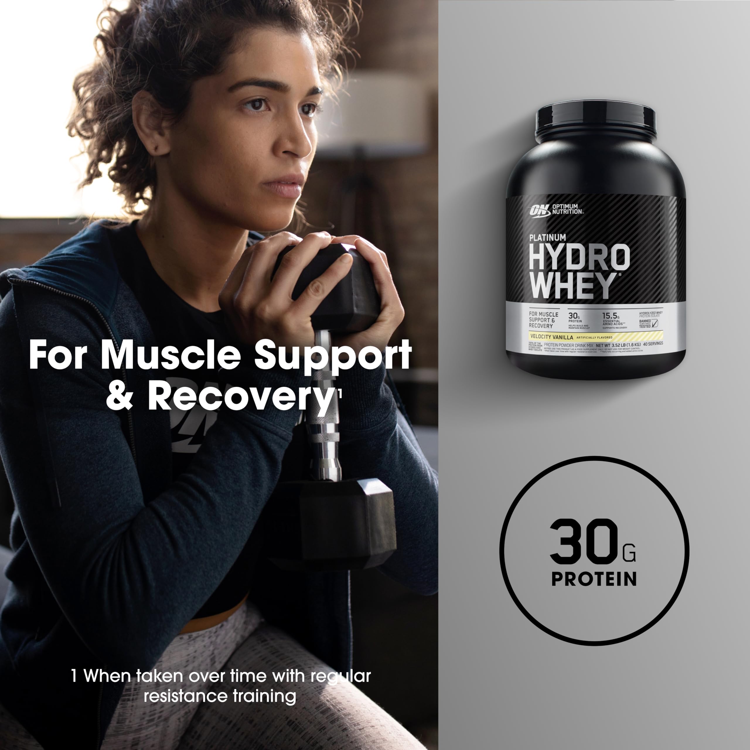 Optimum Nutrition Hydrowhey instantized powder designed for easy mixing