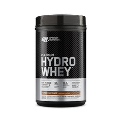 Optimum Nutrition Platinum Hydrowhey Turbo Chocolate label closeup for post-workout protein.