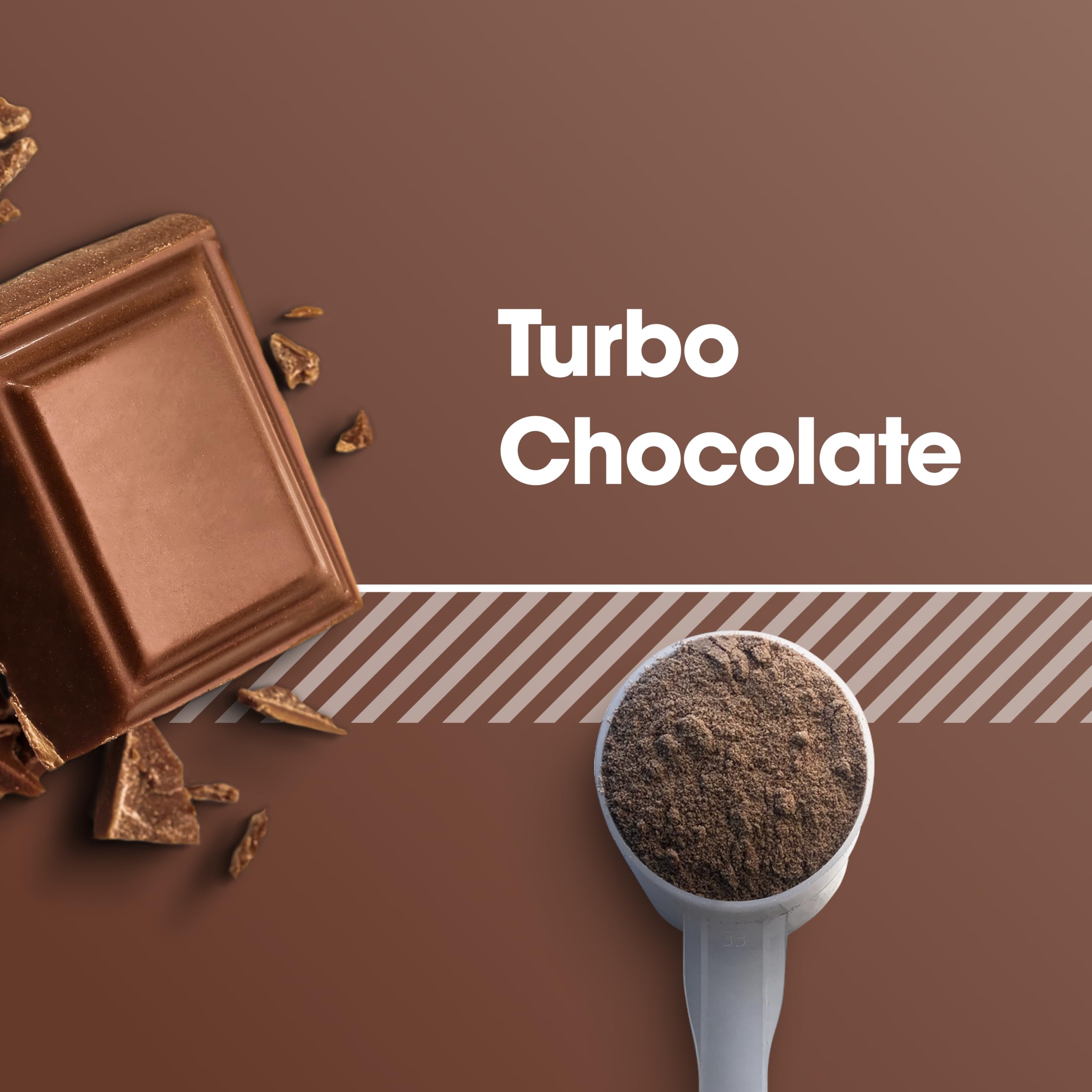 Optimum Nutrition Platinum Hydrowhey Turbo Chocolate scoop and powder show fast-digesting protein.