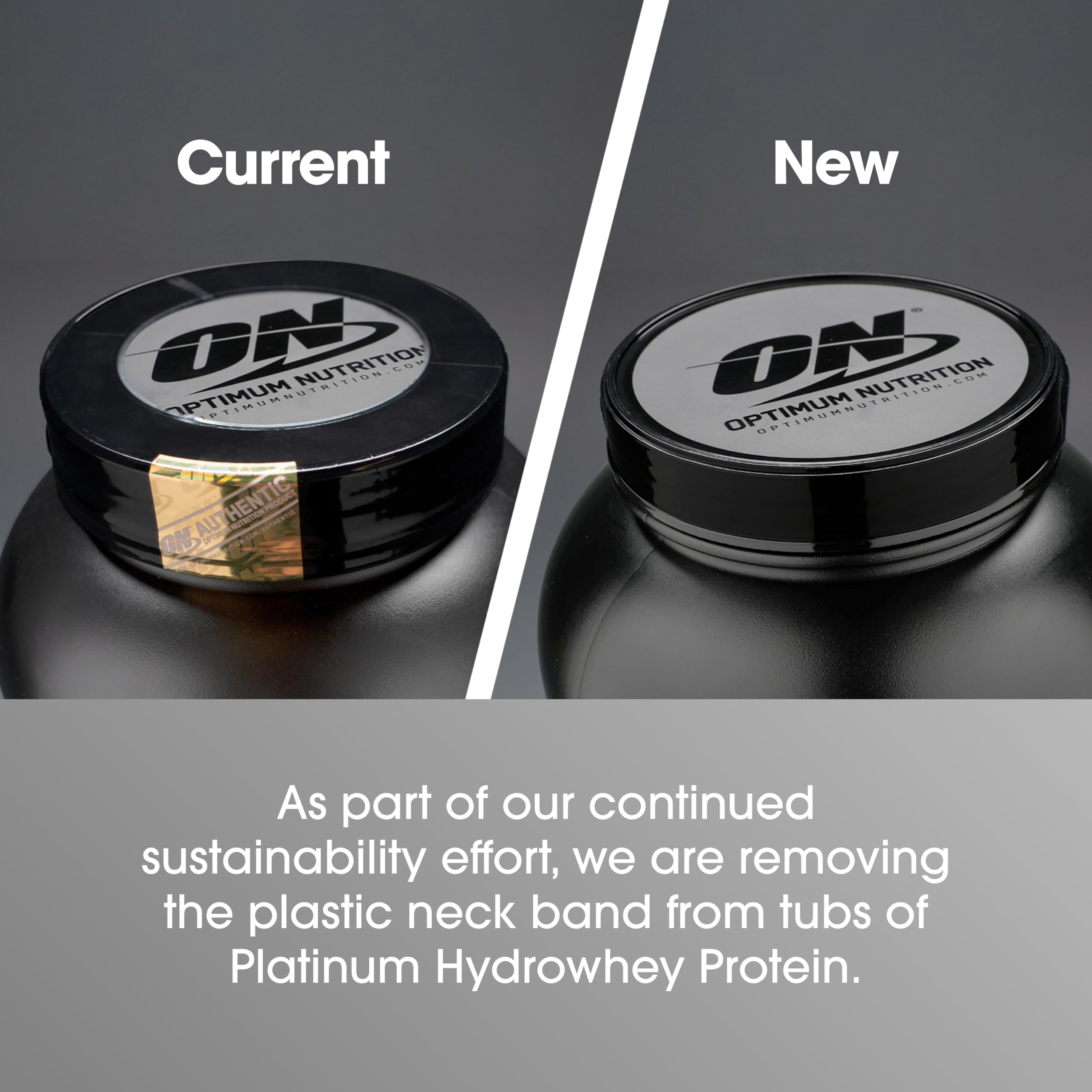 Optimum Nutrition Platinum Hydrowhey label close-up showing protein per serving.