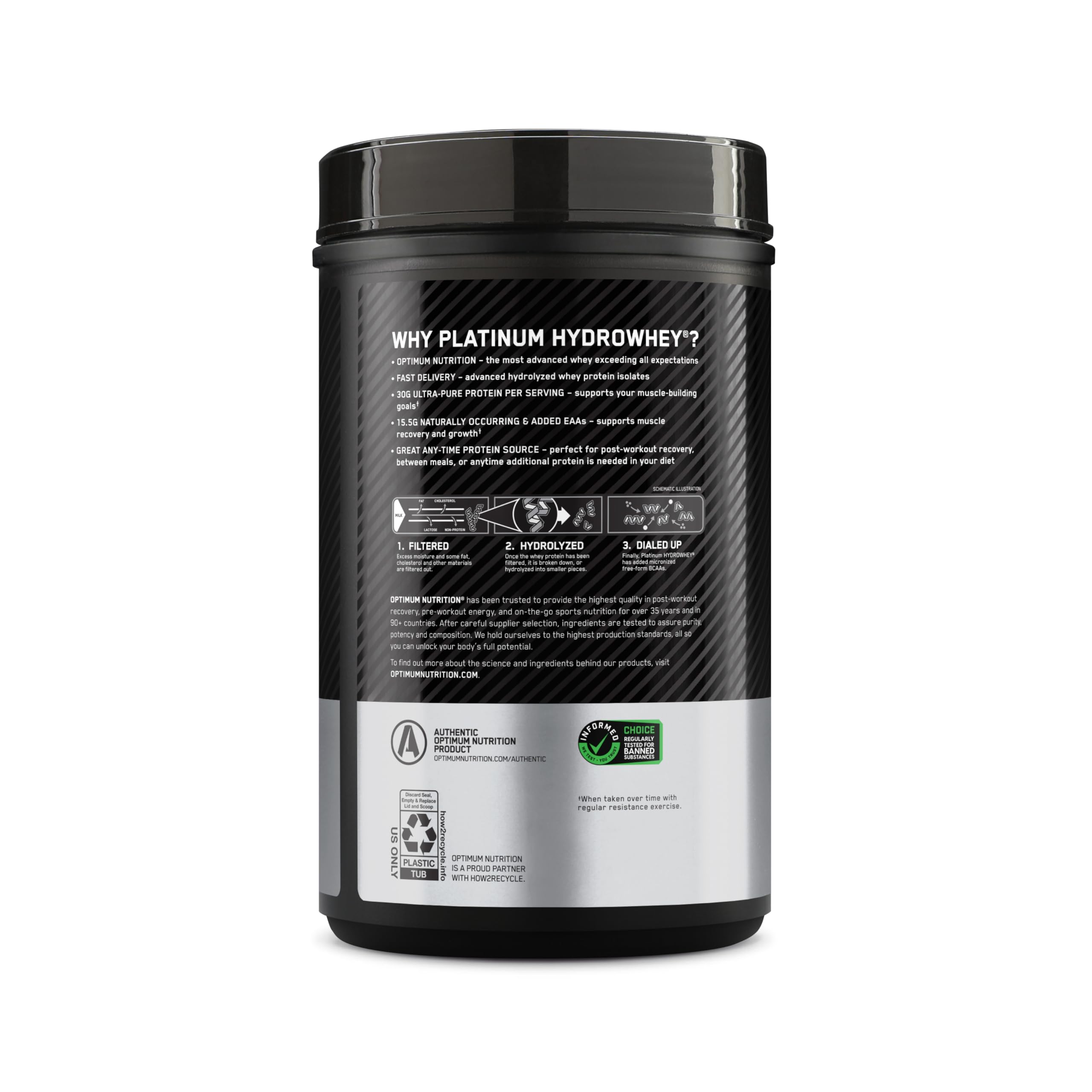 Vanilla Hydrowhey blended into a smoothie for convenient protein