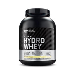 Optimum Nutrition Platinum Hydrowhey Velocity Vanilla tub emphasizes fast post-workout recovery