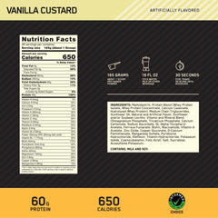 Optimum Nutrition Pro Gainer Vanilla Custard shaker mixes a protein-packed drink