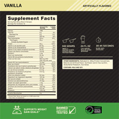 Optimum Nutrition Serious Mass serving scoop highlights precise dosing for predictable nutrition