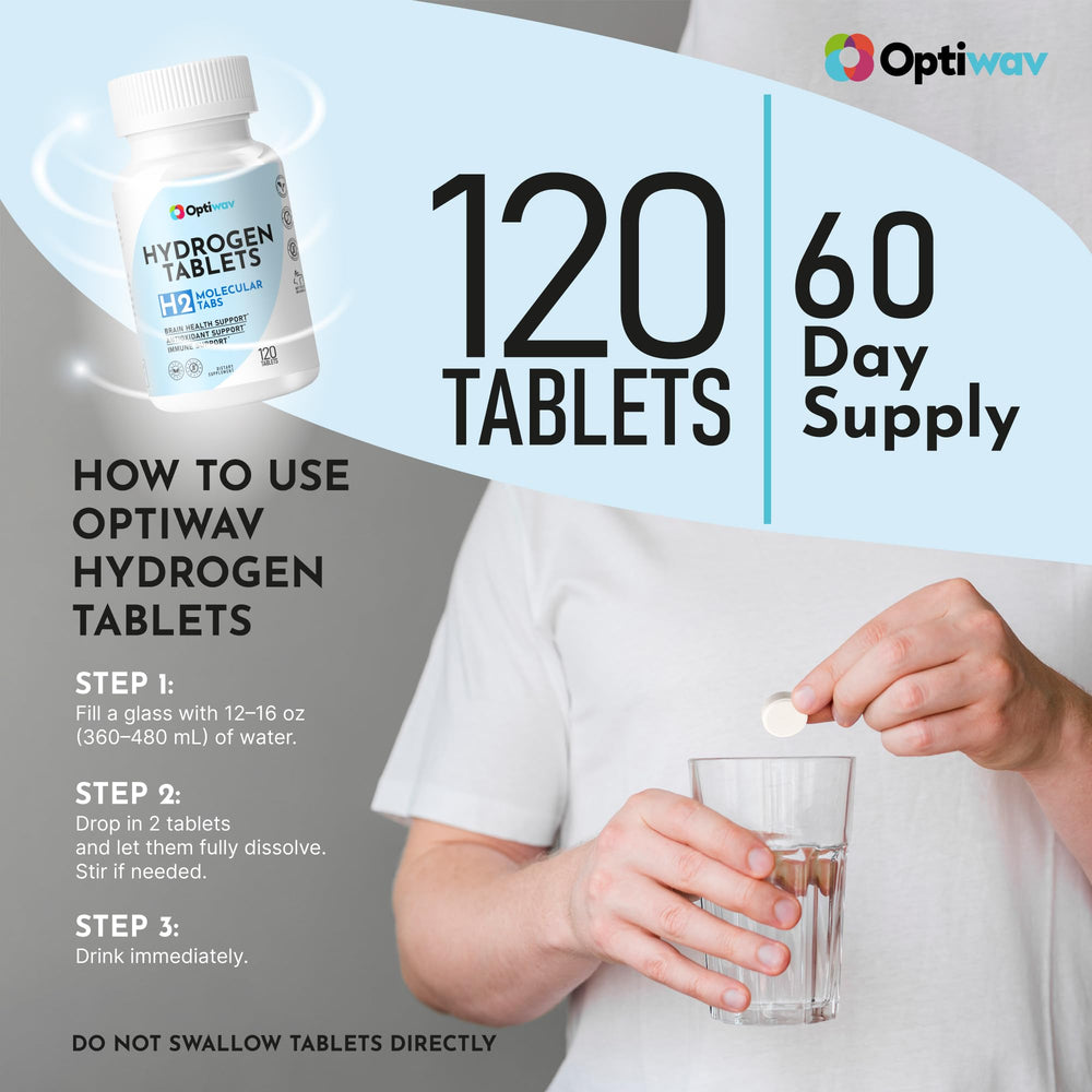 Optiwav packaging shows non-GMO and gluten-free ingredients for a clean wellness option.