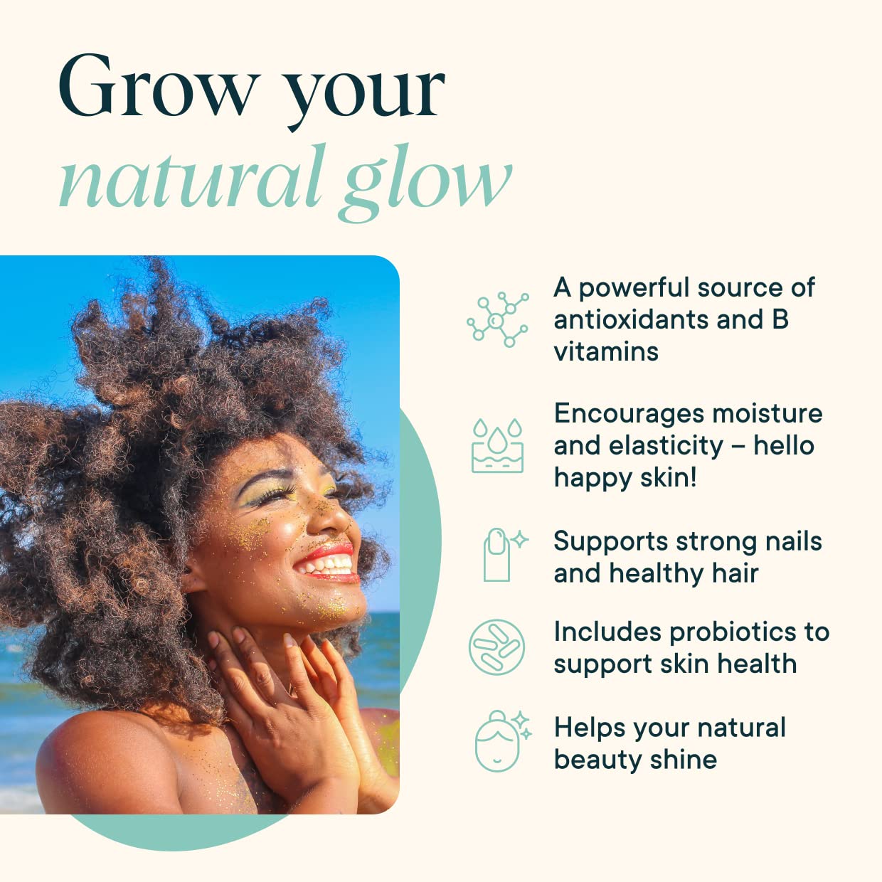 Ora Organic Beyoutiful quinoa sprouts niacin image highlighting organic biotin sources