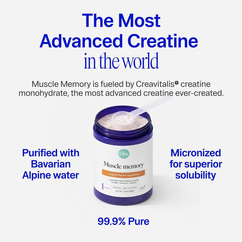 Ora Organic Creatine Monohydrate Acai Berry flavor dissolves clear in water.