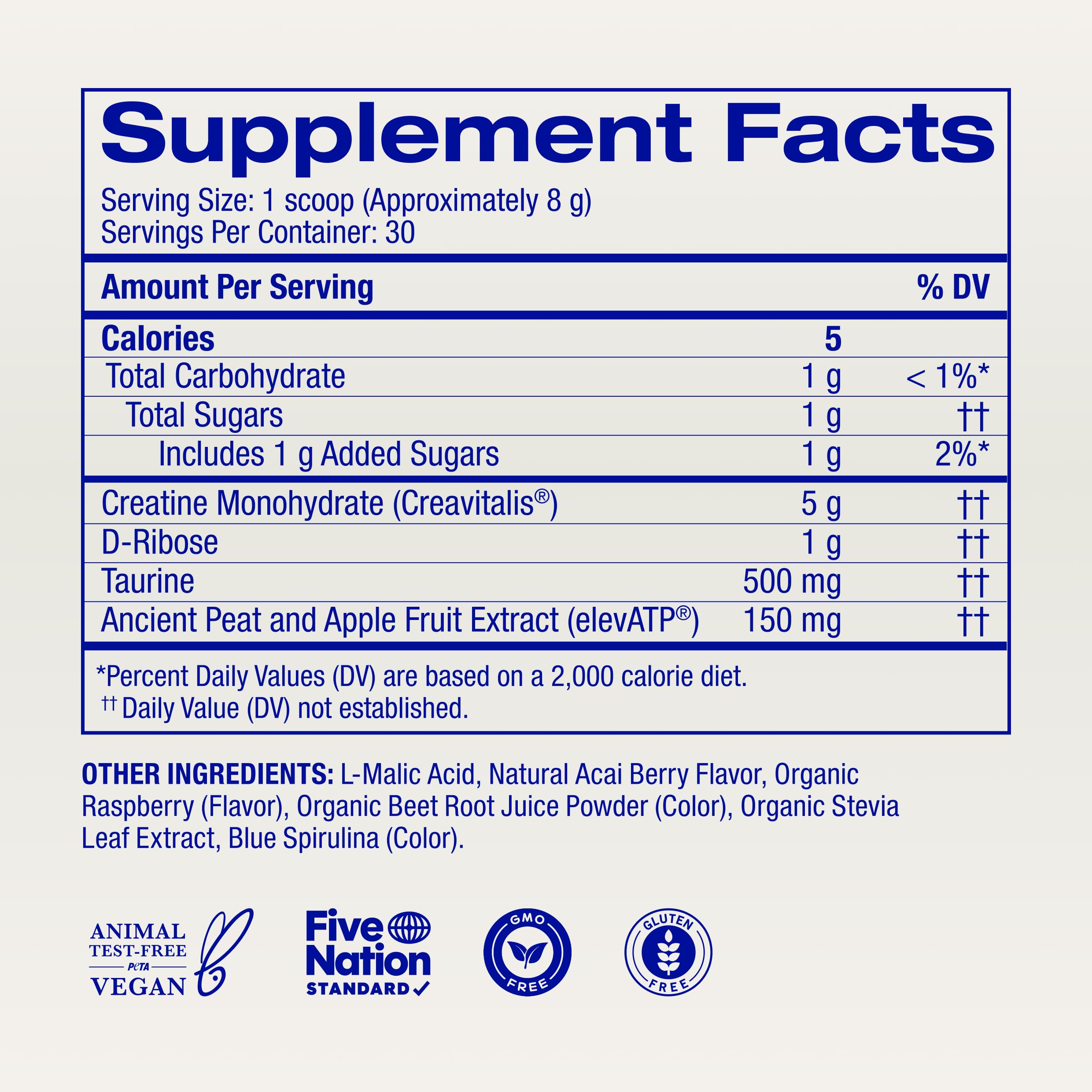 Ora Organic Creatine Monohydrate is third-party tested in a California facility.