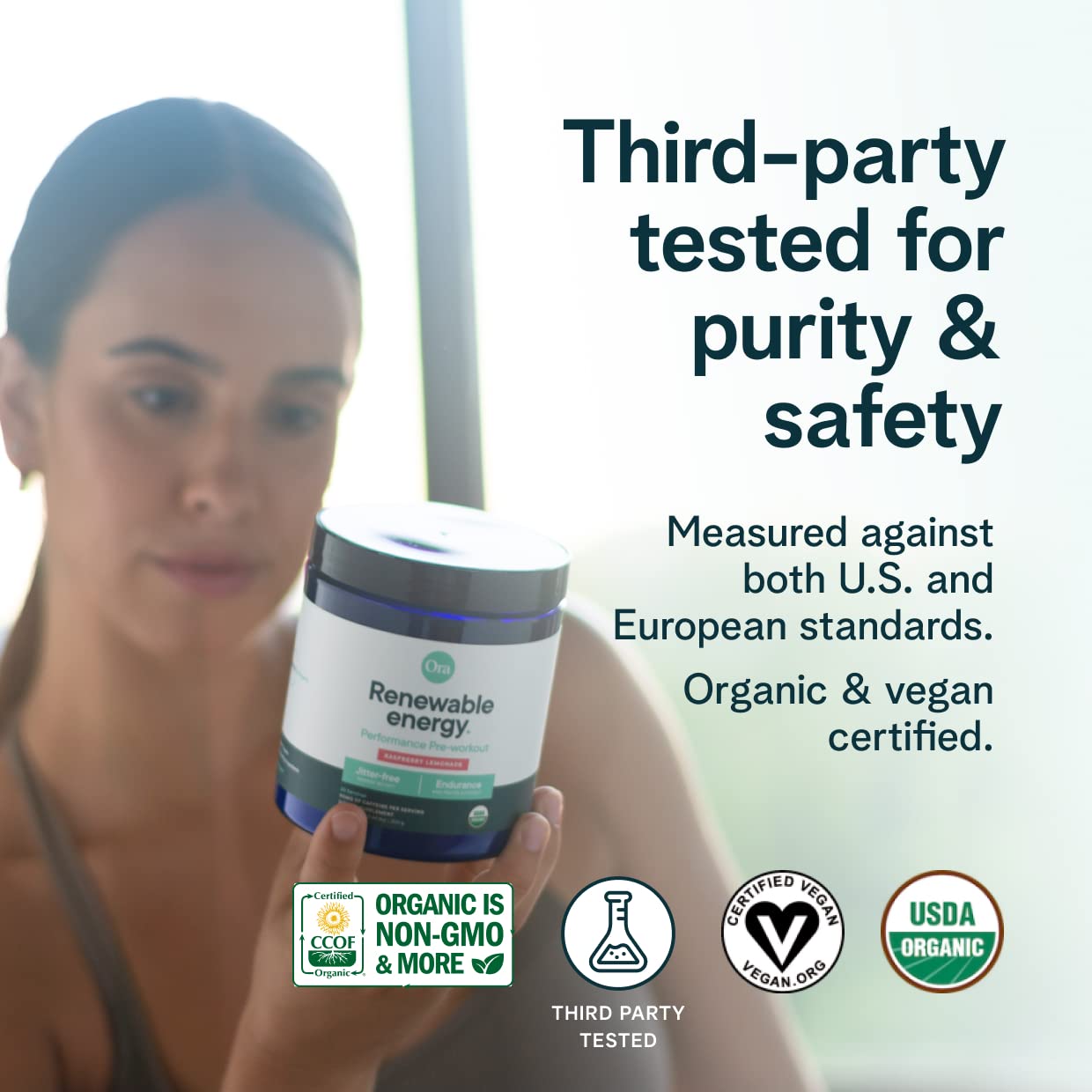 Ora Organic pre-workout in smoothie for versatile training sessions