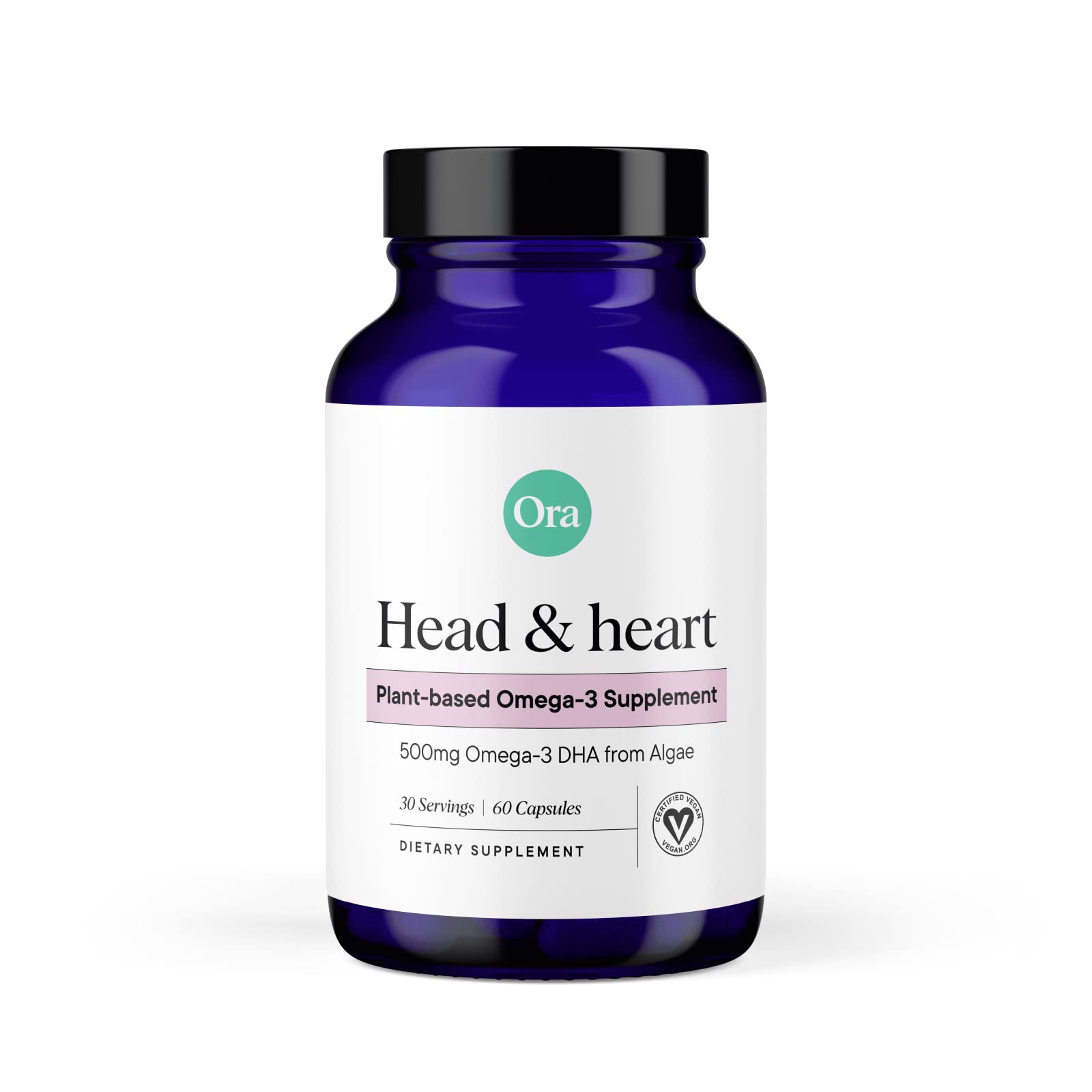 Ora Organic vegan omega3 capsule: supports cognitive wellness and heart health.