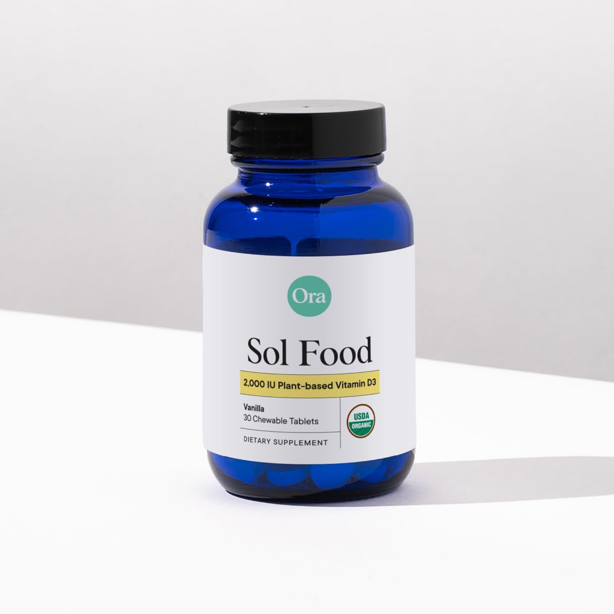Ora Organic Vitamin D3 ingredients list highlights clean, organic, non-GMO composition.