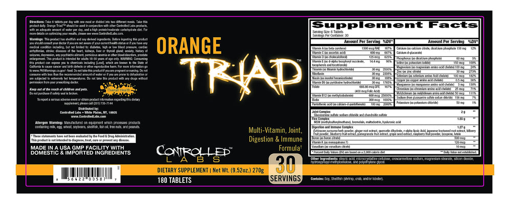 Orange Triad bottle on a desk for daily supplement routine.