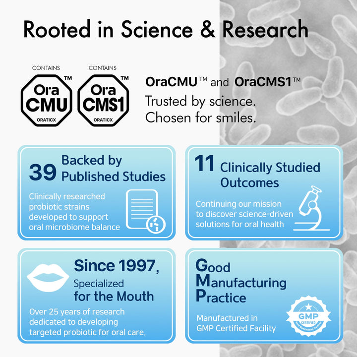 OraTicx ingredients oracmu oracms1 highlighted for targeted oral care