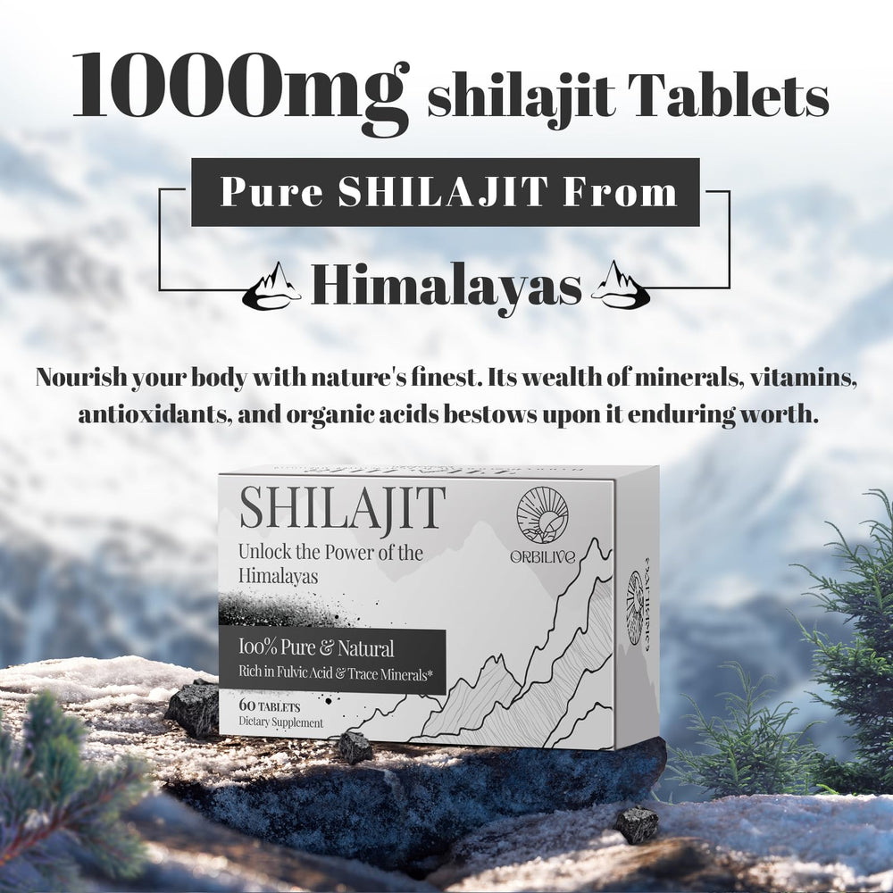ORBILIVE Shilajit packaging box for on the go wellness