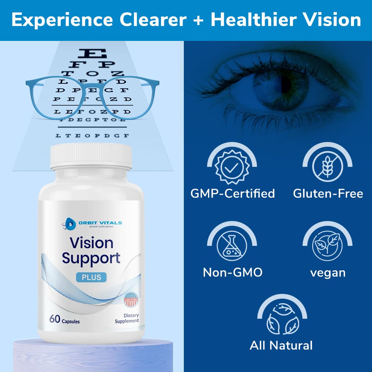 Orbit Vitals made in USA label emphasizes quality and local manufacturing.