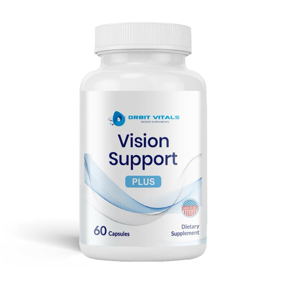 Orbit Vitals Vision Support bottle for daily eye health and ease of use.