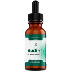 Orby Audizen Drops bottle on kitchen counter for easy daily wellness.