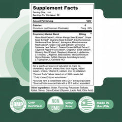 Orby Audizen Drops feature Maca, Green Tea, and Ginseng for natural support.