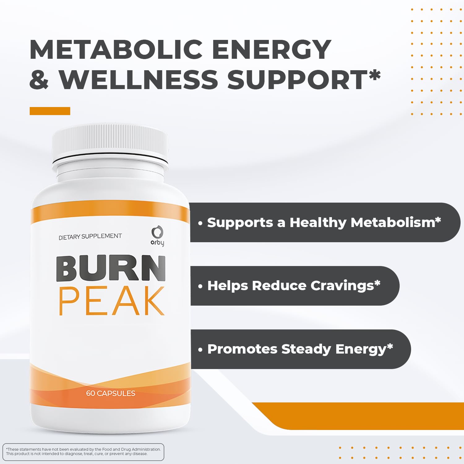 Orby BurnPeak capsules close-up for an easy daily routine.