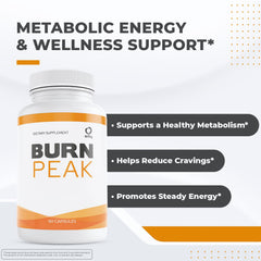 Orby BurnPeak capsules side view on a clean surface for a simple daily routine.