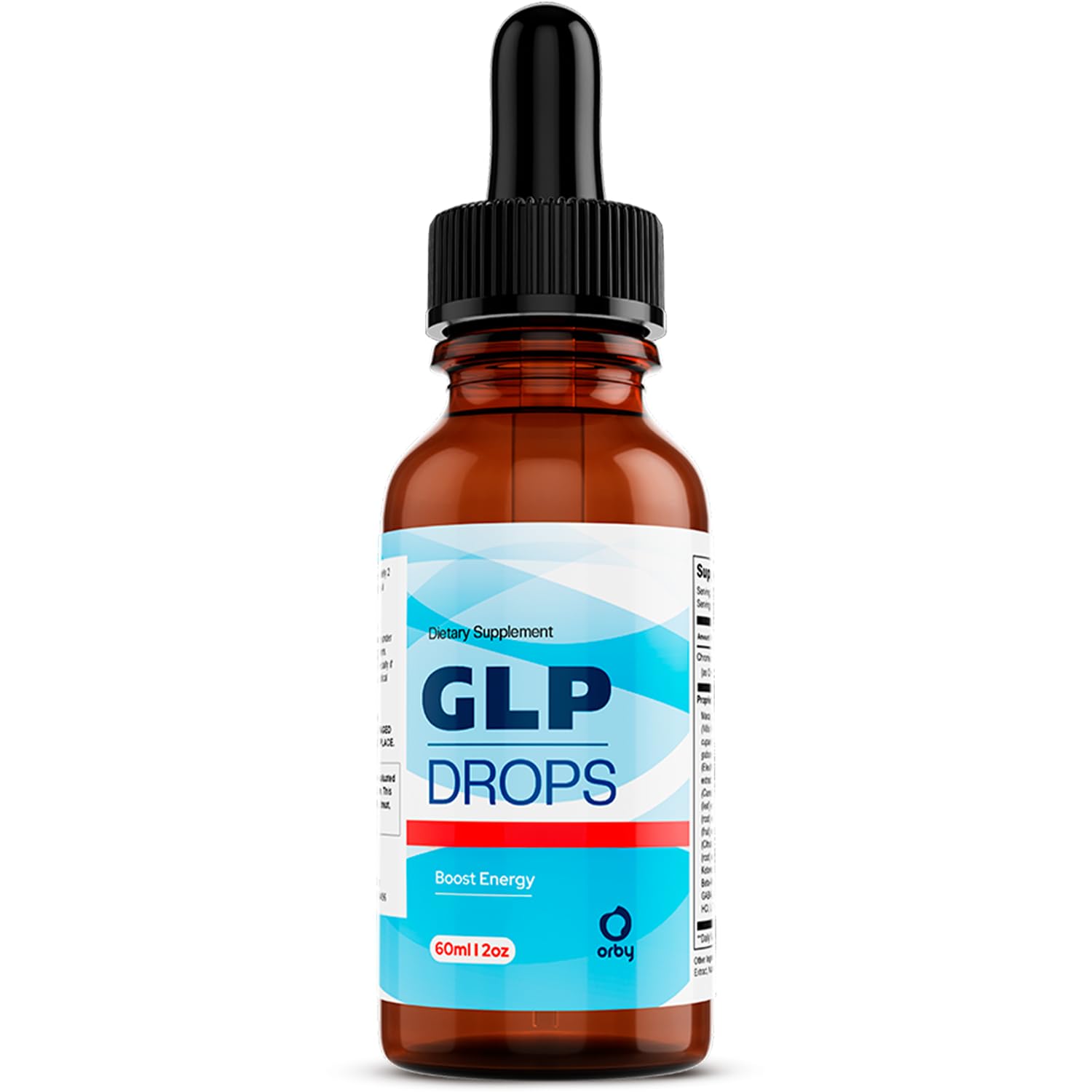 Orby GLP Drops bottle pour for easy, daily plant-based supplementation.