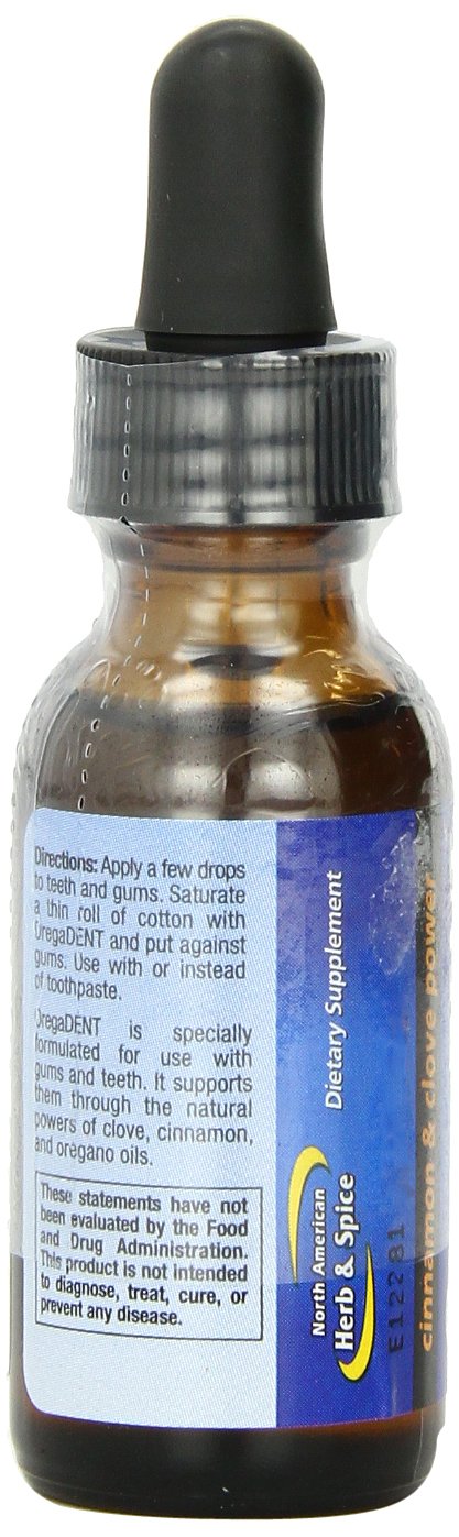 OregaDENT ingredients close-up with clove, oregano, and cinnamon for natural gum support.