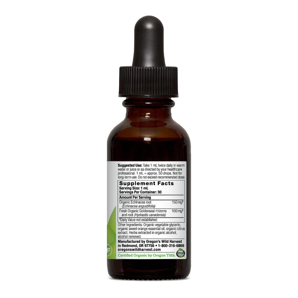 Oregon's Wild Harvest extract dropper for easy, precise dosing.