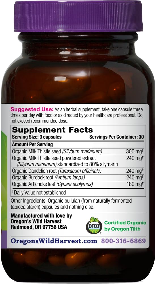 Bottle of Oregon's Wild Harvest capsules ready for daily routine