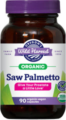 Oregon's Wild Harvest Saw Palmetto Pygeum bottle for daily herbal support.